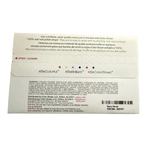 Color Street BERRY SWEET Blueberry Fruit Ombré Nail Strips - Picture 4 of 4